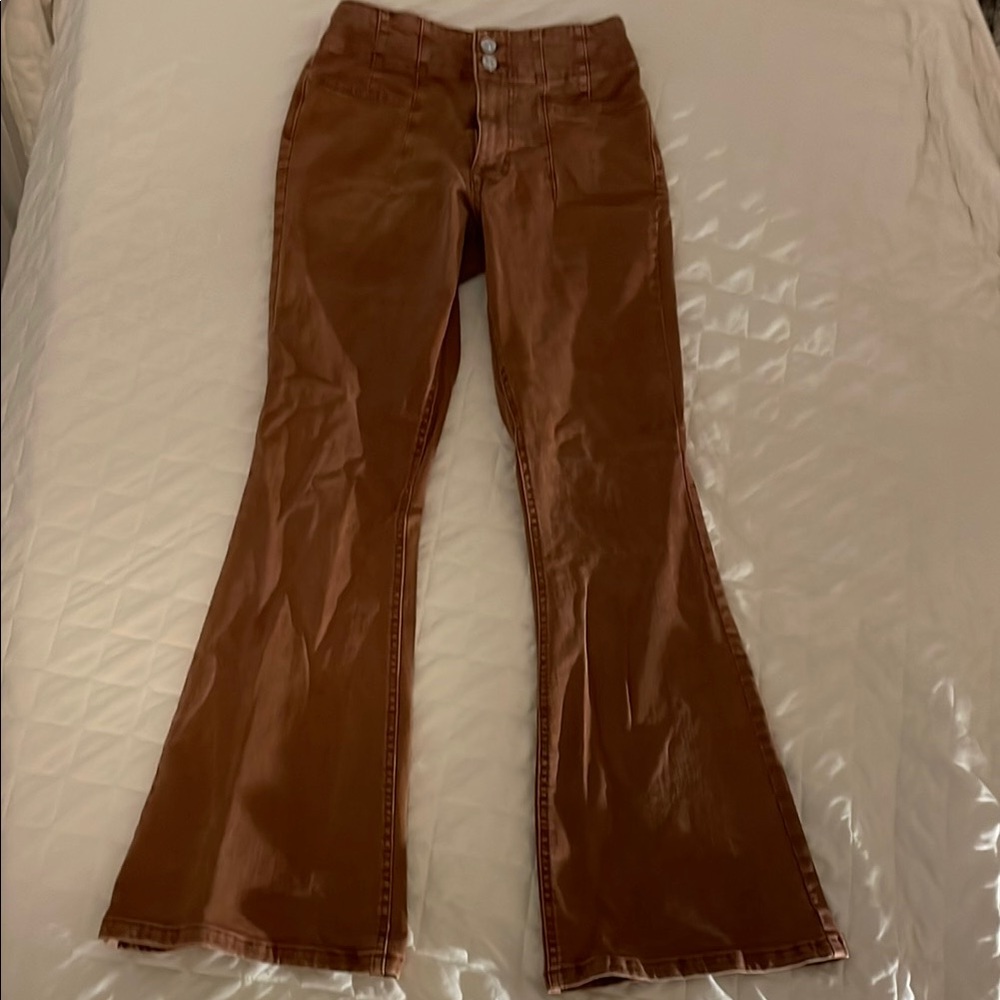 Brown Flared Pants